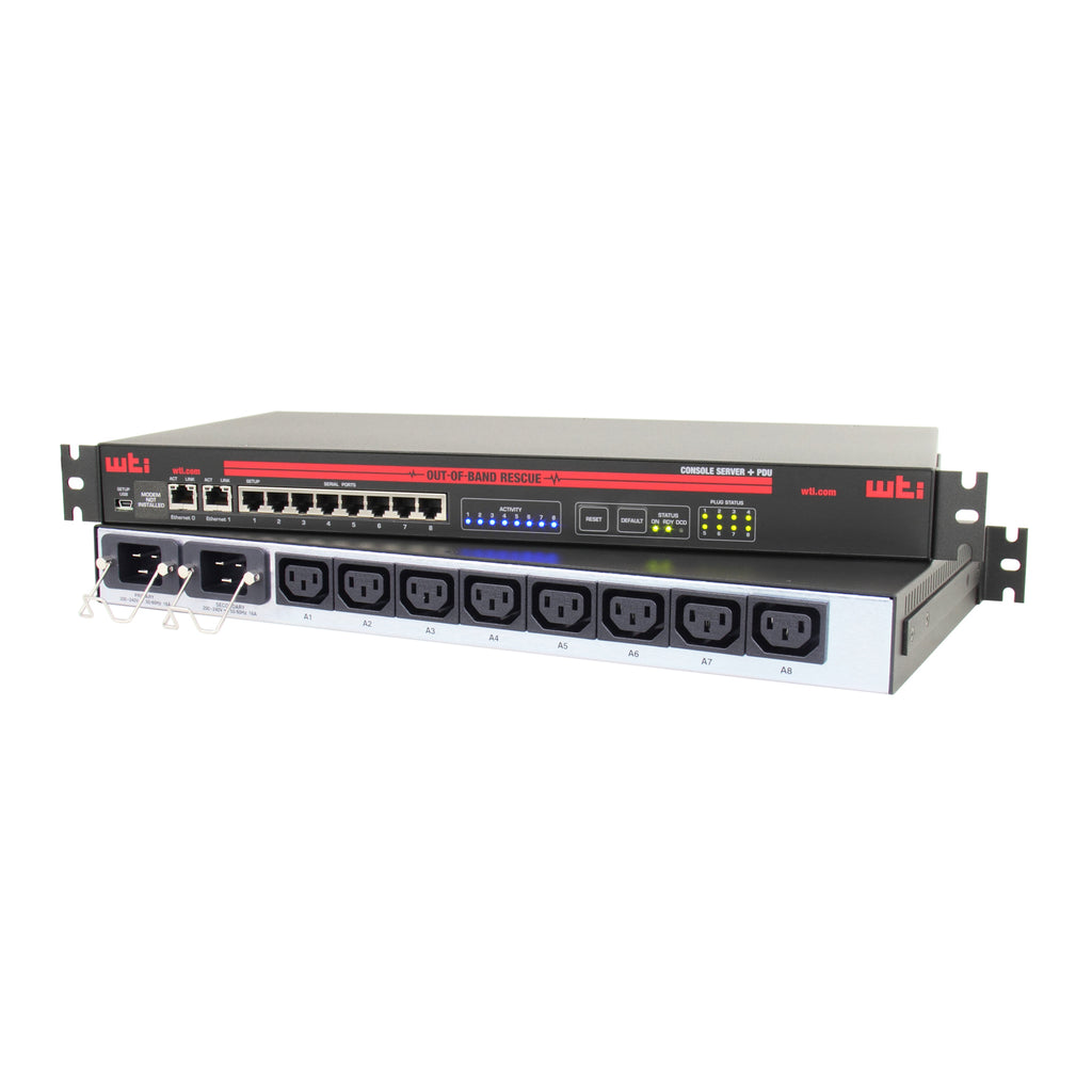 CPM-800-2-E Console Server PDU, (8) Port, (8) Outlet, Dual GigE WTI  Western Telematic, Inc.